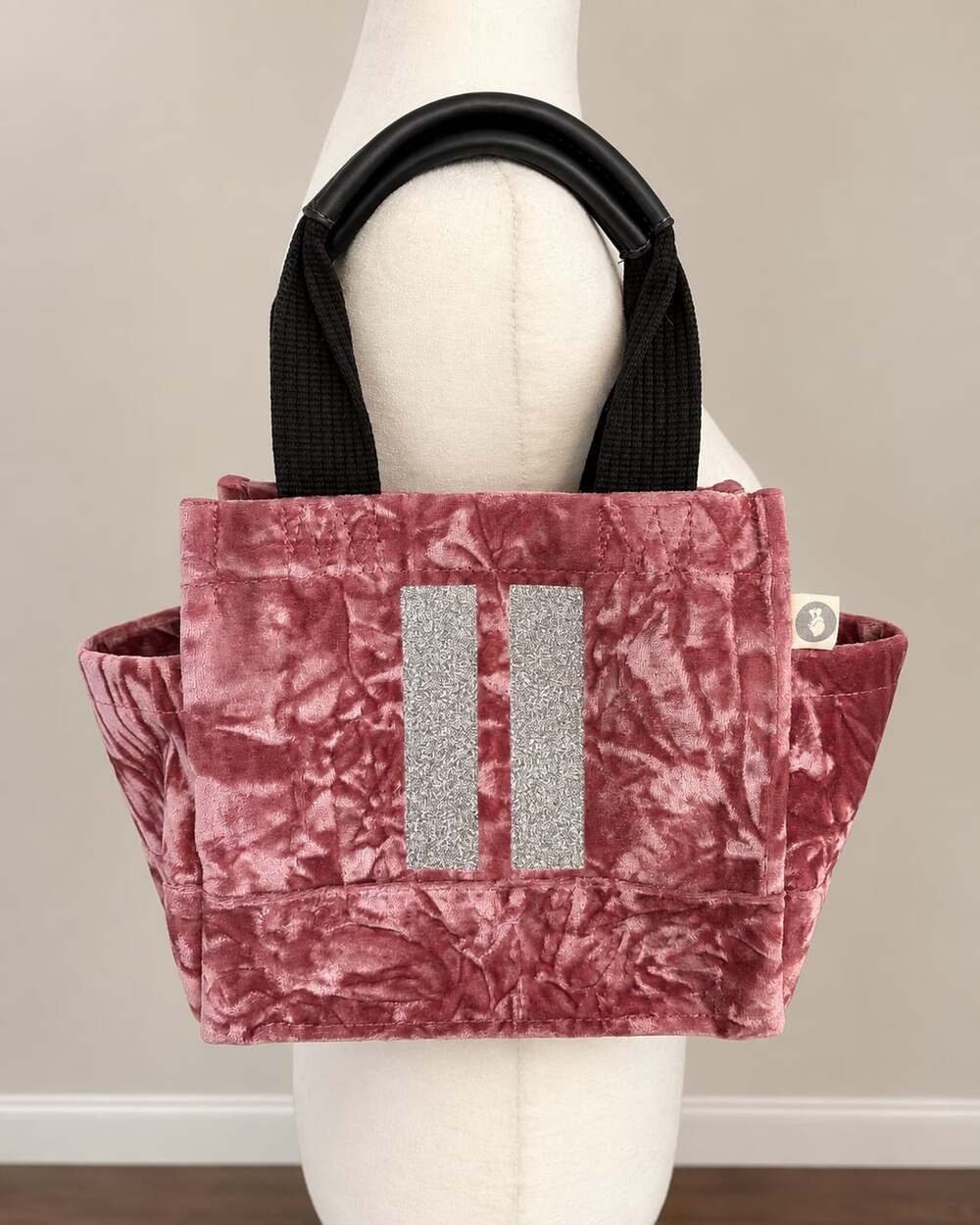 Koala pink crushed  Velvet small Tote Bag